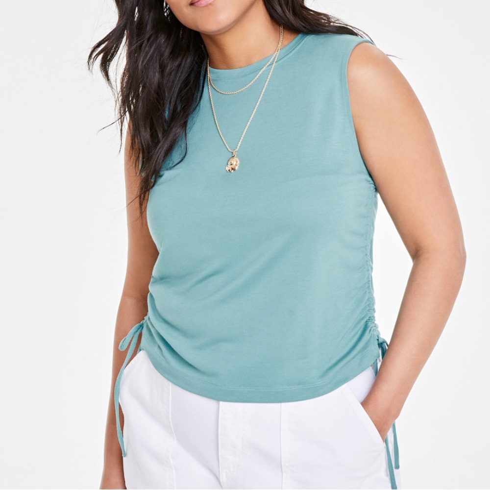New Side cinched muscle tank